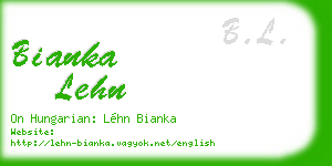 bianka lehn business card