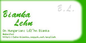 bianka lehn business card